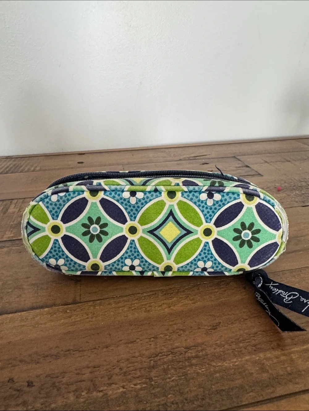 Vera Bradley Green Blue Floral Geometric Glasses Sunglasses Sip Up Case